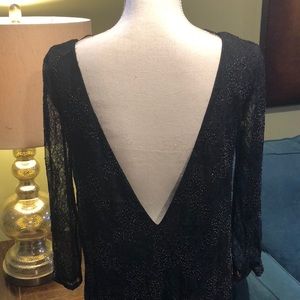 Zara Deep V Back Dress